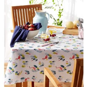 Danica Fiji Island with exotic birds vinyl tablecloth for inside or patio NWT